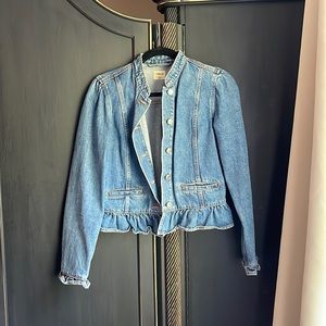 Unique GAP denim ruffle jacket